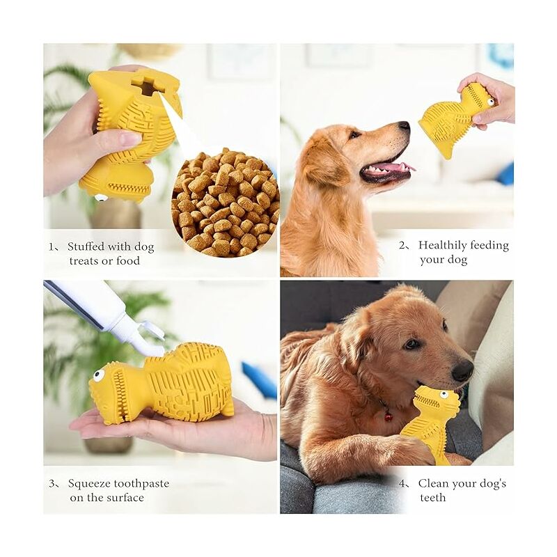 1/3Pcs Dog Chew Toys for Aggressive Chewers Large Breed Small Medium Dogs,  Dog Toys Interactive Indestructible Durable Treat Dispensing Toy - Light