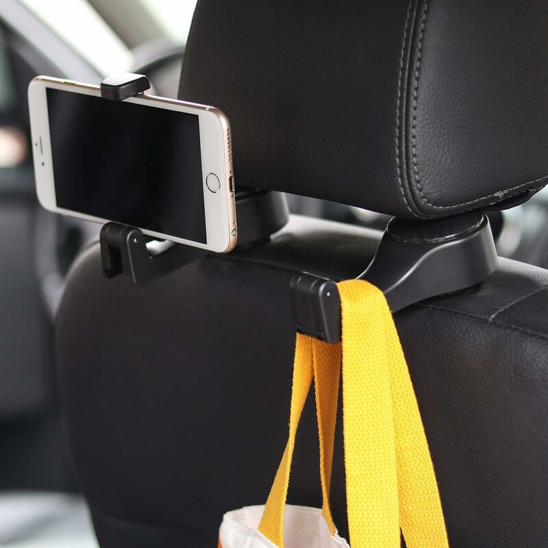 2 Pack Car Hook,Car Seat Back Hook,Universal Multifunctional Car Vehicle  Back Seat headrest Mobile Phone Holder,Universal adjustable Car headrest  hook