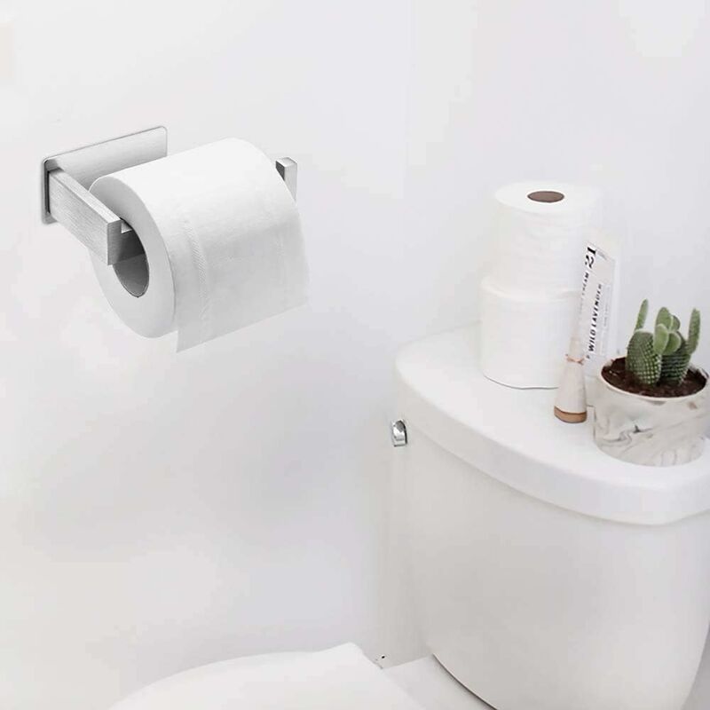 1pc Towel Holders, Paper Towels Rolls, Paper Towels Bulk, Self-Adhesive Under Cabinet, Both Available in Adhesive and Screws, Stainless Steel Paper