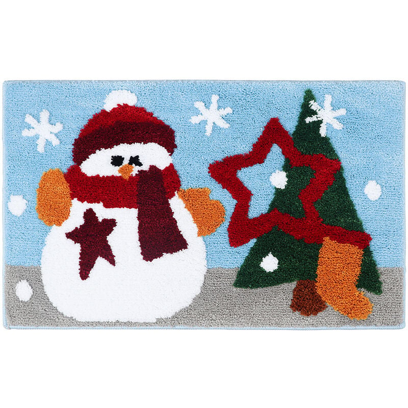 Christmas Decorations,christmas Floor Mat, Indoor Rug Non-slip Door Mat,  Christmas Pattern Indoor Home Decor Christmas Doormat Rug, Bath Mat1pcs-red