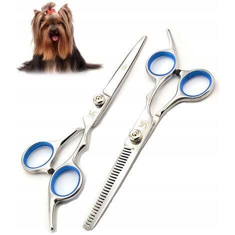 6 Inch Thinning Hair Salon Hair Scissors Set Tooth Clipper Flat