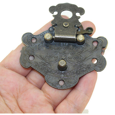 Latches Vintage Antique Embossing Hasp Latch Lock Clasp With Screws For  Decorative Cabinet Cupboard Jewelry Box Gift Box Suitcase Or Furniture  Bronze