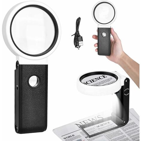 Magnifying Glass 6X Magnification Magnifier Handheld Magnifier for Science, 6X