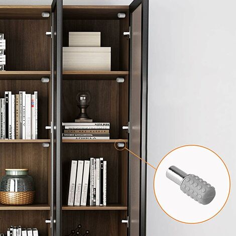 Unique Bargains Plastic Shelf Support Pegs 7mm Shelf -Locking Bracket Peg  Furniture Shelves Clear 20pcs 
