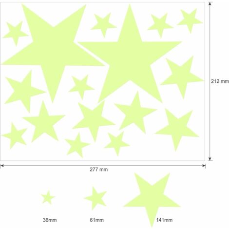 296Pcs Glow in The Dark Stars Stickers and 1Pc Glowing Colorful