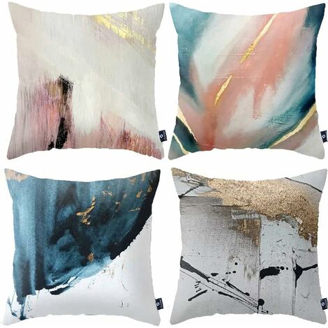 Set of 4 18x18 Throw Pillow Covers Throw Pillow Case Blue Arrow