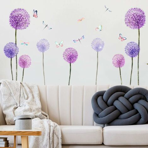 3D Wall Stickers For Bedrooms Mirror Kids Acrylic Dandelion