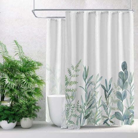 Shower Curtain Waterproof Bathroom Curtain with 12 Hooks 72 X 72 Modern Shower  Curtain Set Leaves Plant Neutral Bathroom - AliExpress
