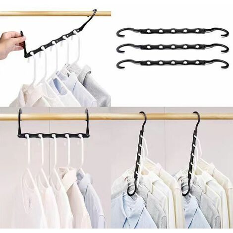 6 pcs (1 box)Clothes Hanger Connector Hooks Plastic Hooks Cascading Hangers  Space Saving Organizer for Heavy Duty Clothes Closet