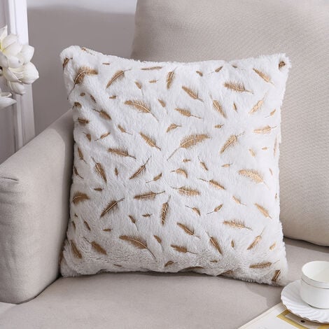 Outdoor Floral Printed Decorative Waterproof Throw Pillow for Patio Garden, Off White 18x18 inch, Pack of 2, Size: 18 inch x 18 inch