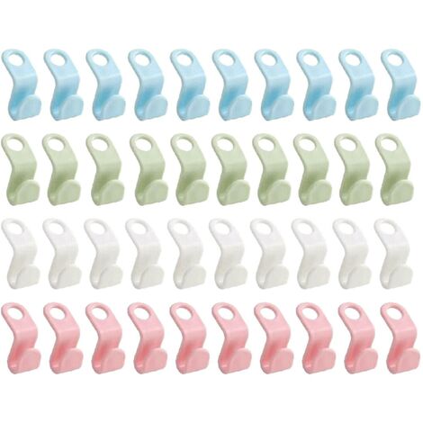 50Pcs Plastic Clothes Hanger Connector Hooks, Outfit Hangers Extender  Clips, Mini Cascading Clothes Hangers Hook Accessory for Closet Bedroom,  Space-saving Clothes Hanger Organizer Stacker 