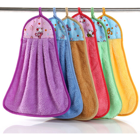 Set of 5, Hanging Hand Towels, Hand Dry Towels for Kitchen & Bathroom,  Super Absorbent Soft Small Hanging Towel Set with Hanging Loop, Machine  Washable Towel Fast Drying 