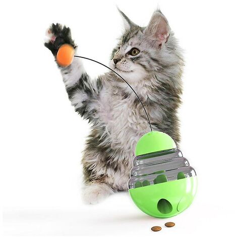 1pc Suction Cup Interactive Cat Toy With Swinging Leaking Food Balls, Pet  Entertainment Iq Training Toy