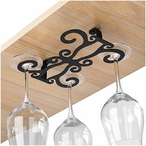 1pc Iron Wine Glass Drying Rack, Cup Holder With Hung Design For Kitchen,  Bar (random Color)