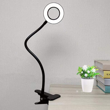 Led Clamp Desk Lamp Flexible Gooseneck Table Lamp Light Modes With Brightness Levels