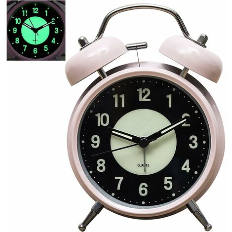 Stitch Cartoon Dual Bell Alarm Clock Bedroom Bedside Clock
