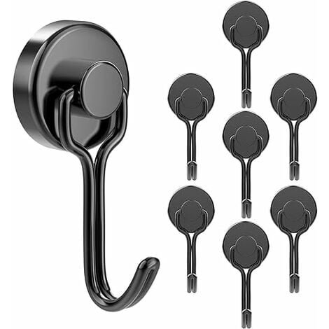 Multi-Purpose Heavy Duty Magnetic Hook Strong Neodymium Magnets Hooks For  Kitchen Refrigerator Wall Hanging Key Bags Hanger