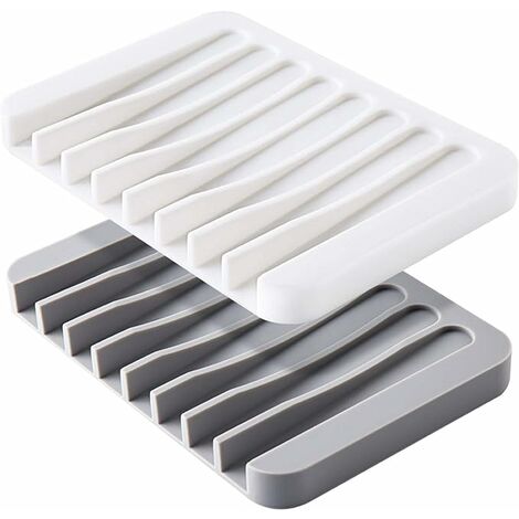 6pcs Bathroom Soap Dishes Dish Silicone Rubber Soap Holder With