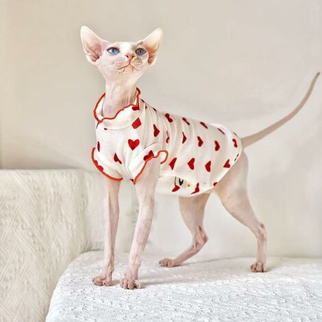 Cat Wearing Winter Cloth  Sphynx Cat Winter Coat, Reversible Fleece