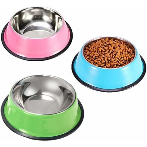 Stainless Steel Cat Bowl 200ml Cat Water Bowl Multifunction Food And Water  Bowl Pink