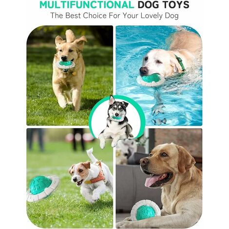 Dog Toys for Aggressive Chewers Irregular Squeaky Dog Toy Outdoor Flying Disc Interactive Training Toy Dog Teeth Grinding Ball