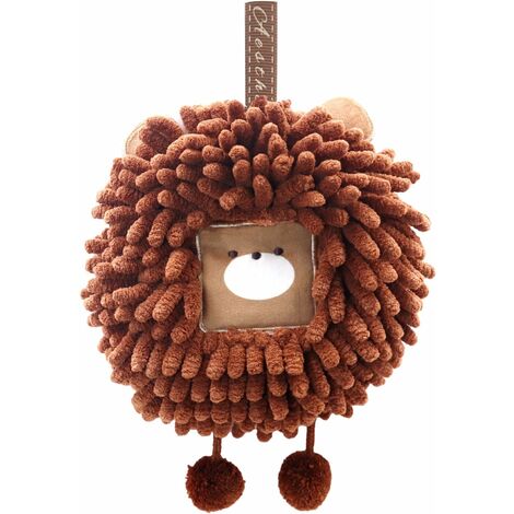 Chenille Hand Towels For Bathroom Kitchen And Bedroom, hanging Hand Drying  Towel With Button Loop, Funny Hedgehog Hand Towel, 2 Packs