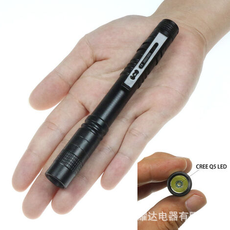 Hatori Super Small Mini LED Flashlight Battery-Powered Handheld Pen Light  Tactical Pocket Torch with High Lumens for Camping, Ou