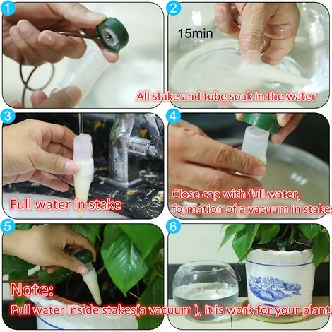 Automatic Indoor/Outdoor Plant Watering System with 2 Self-Watering  Devices