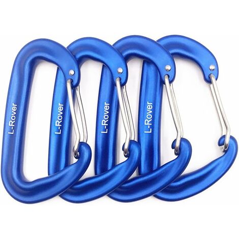 Gold Tone Carabiner Clip Strong Heavy Duty Keychain Key Ring Climbing  Outdoors