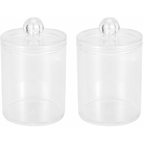 Glass Jars Bathroom Storage Organizer Cute Qtip Dispenser Holder Vanity  Canister Jar Glass with Lid