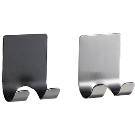 Set of 2 Pieces Stainless Steel Wall Adhesive Hook, Kitchen Towel Hook ...