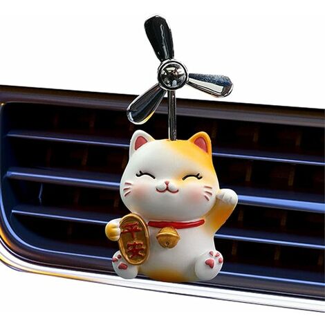 GWHW Cat Car Diffuser - Creative Cat Pilot Automobile Rotating Propeller,Cat  Rotating Automobile Propeller Air Outlet