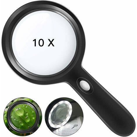 2PCS Upgrade 10X Small Magnifying Glasses for Kids/Senior, Pocket