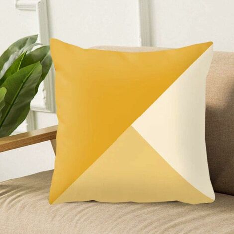 Set Of 2 Handmade Decorative Solid 100% Cotton Canvas Throw Pillow Covers/ cushion Covers, 11 Colors Available - (18x18 2 Pieces, Gold Yellow)