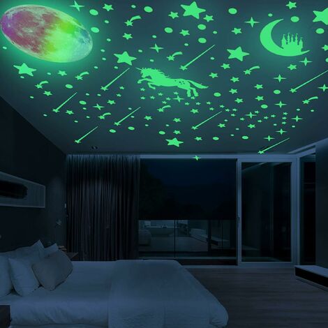 1049 Pcs Glow in the Dark Stars for Ceiling, Star Decorations for Bedroom,  Boys Girls Room Decor, Wall Decals for Bedroom, Playroom, Living Room,  Baby's Room Decoration, Best Birthday Gift - Blue 