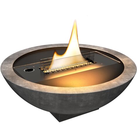 Caminetto Bruciatore da esterno e interno ricaricabile Iris Concrete Tenderflame