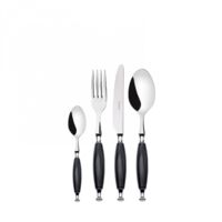 Set posate 24 pezzi in scatola Gallery Country ghiera cromata Nero Madreperla Bugatti