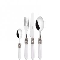 Set posate 24 pezzi in scatola Compact Oxford ghiera argento antico Trasparente Trasparente Bugatti