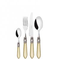 Set posate 24 pezzi in scatola Gallery Oxford ghiera argento antico Verde Certosa Seta Bugatti