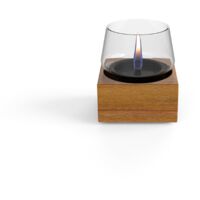 Lanterna Candela Poppy 14 Natural Oak da tavolo ricaricabile con liquido TenderFuel