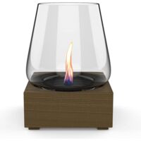 Lanterna Candela Poppy 17 Nero Oak da tavolo ricaricabile con liquido TenderFuel