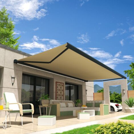 Toldo cofre ALTEA 6,00x3,50 M (Motorizada con mando a distancia + Maniobra manual de emergencia (manivela) - Gris antracita estructurado RAL7016ST - Crudo) (1/5)