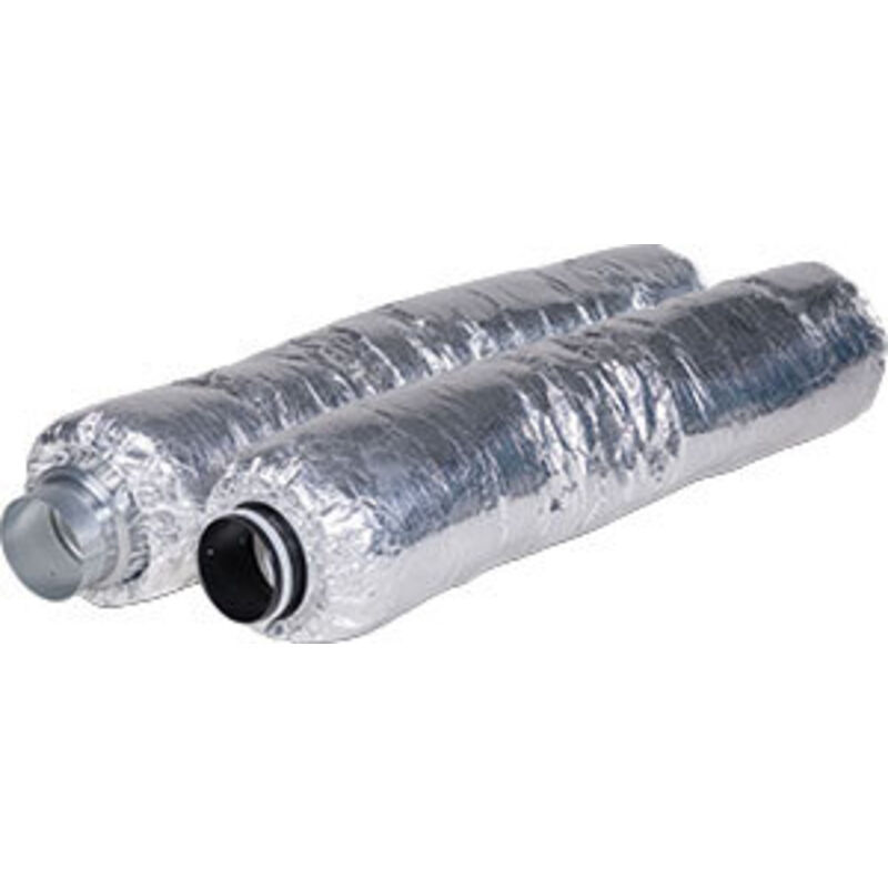 Whisper Flexibler Aluminium-Schalldämpfer 160 Mm – 1000 Mm Länge – Mit Glaswolle-Isolierung & Metallanschlüssen