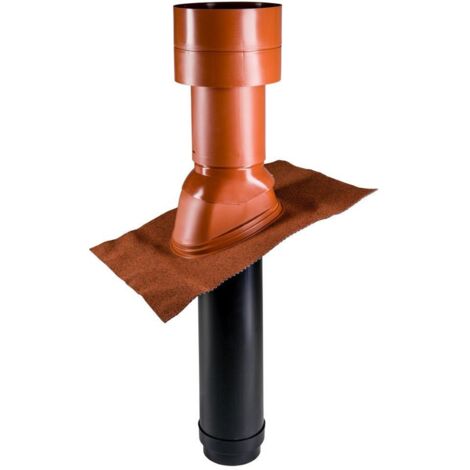 Pluggit Dachhaube gedämmt DN160 rot Kunststoff - DH160-KR