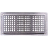 Pluggit Abdeckgitter Circle Edelstahl, inkl. Einbaurahmen - PL129