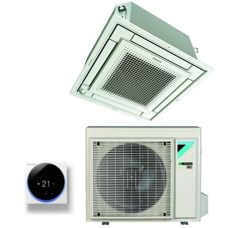 daikin climatiseur à cassettes entièrement plat 12000 btu ffa35a9 r-32 wi-fi en option avec grille incluse classe a++/a+ - garantie europèenne daikin madoka white brc1h519w / brc1h52w,italy 2+2