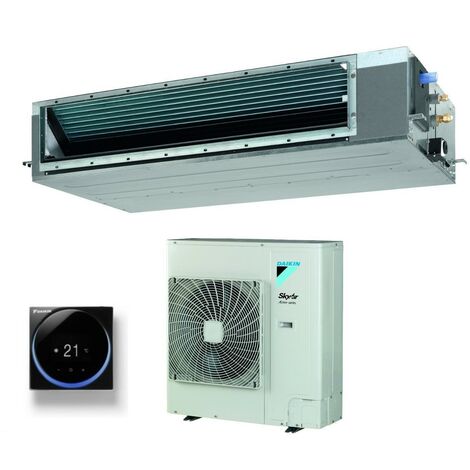 daikin bluevolution air conditioner ducted air conditioner ducted head medium head 42000 btu fba125a + azas125mv1 single-phase r-32 wi-fi optional wired control black brc1h519k / brc1h52k,single-phase