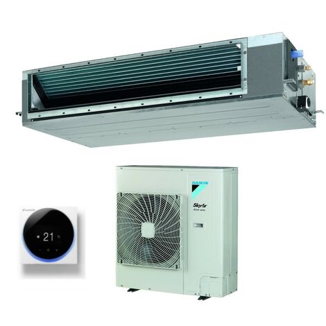 climatiseur daikin bluevolution climatiseur gainé tête moyenne 42000 btu fba125a + azas125mv1 monophasé r-32 wi-fi commande filaire en option daikin madoka white brc1h519w / brc1h52w,monophasé