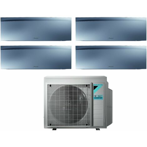 Daikin Bluevolution Quadri Split rèversible Climatiseur Série EMURA SILVER III 9+12+15+15 avec 4MXM80N R-32 Wi-Fi Intégré 9000+12000+15000 Couleur argent - garantie europèenne (1/5)