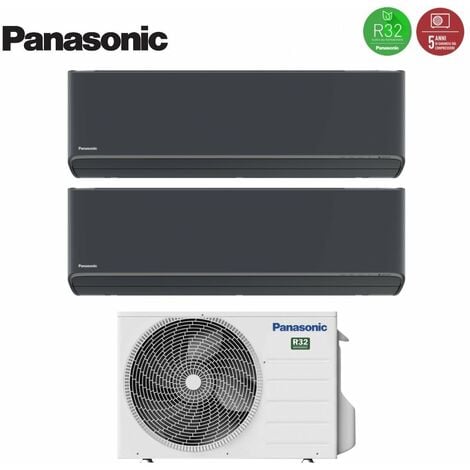 Panasonic Climatiseur Inverter Dual Split S Rie Etherea Dark Avec Cu Z Tbe R Wi Fi